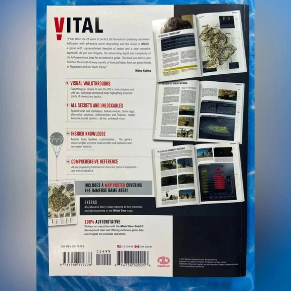 Metal Gear Solid V The Phantom  Pain - Game Guide w/ Map Poster - Picture 13 of 16